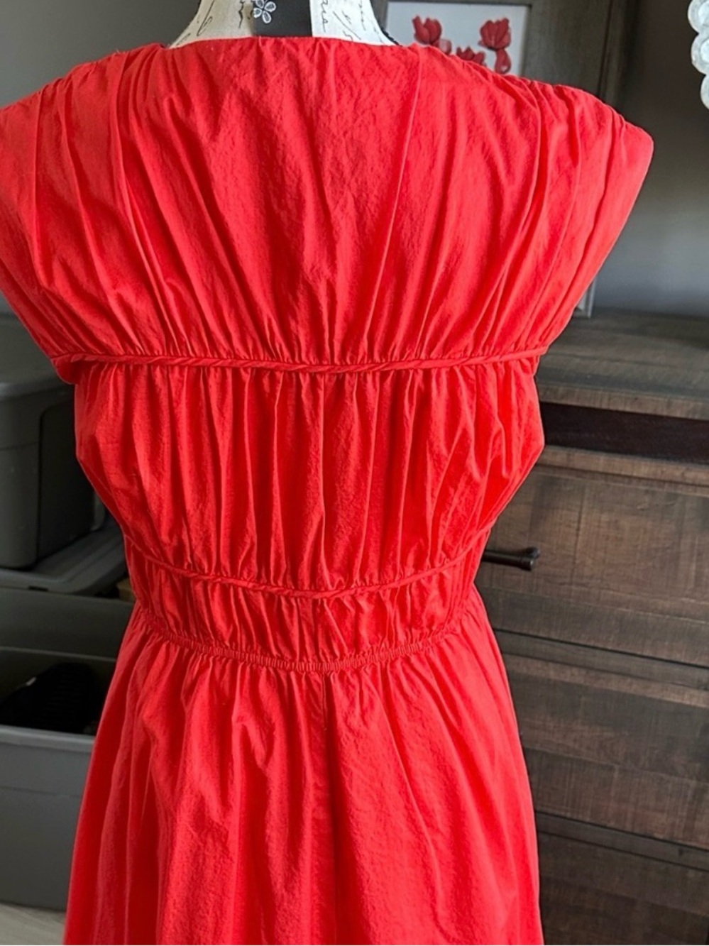 Taylor Bright Red Tie-Front Maxi Dress - Picture 3 of 4